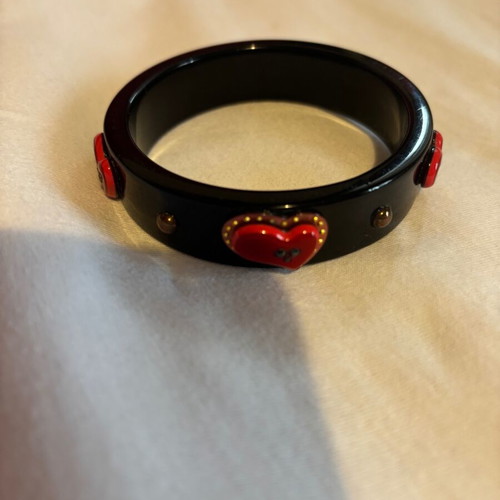 Evita Peroni bracelet like new, black and red