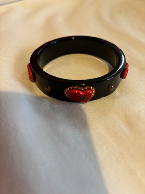 Evita Peroni bracelet like new, black and red