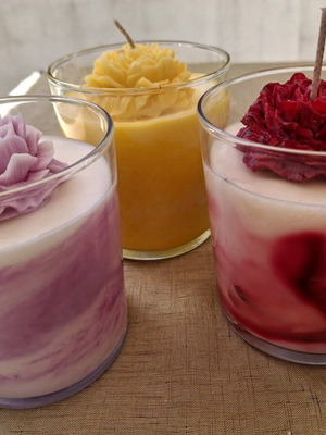 Soy candle peony new, handmade scented 250g