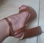 High platform sandals brown new, size 40
