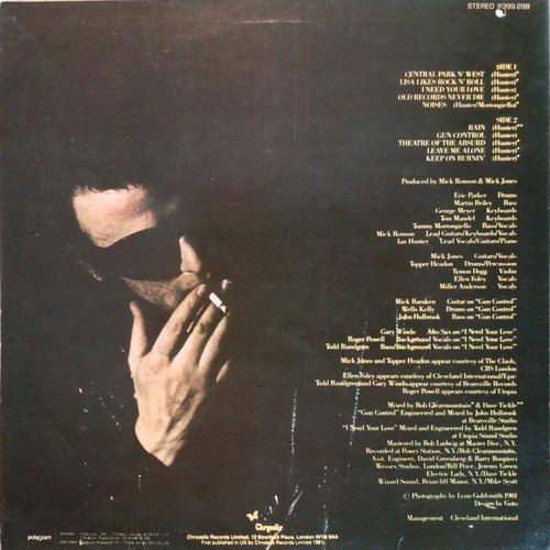 Ian Hunter Short Back N' Sides vinyl used, rock