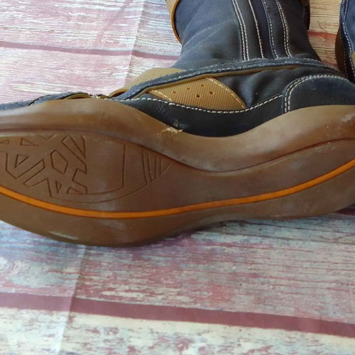 Women's leather motorcycle boots used, size 37