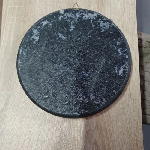 Vintage embroidery in frame used, diameter 23 cm