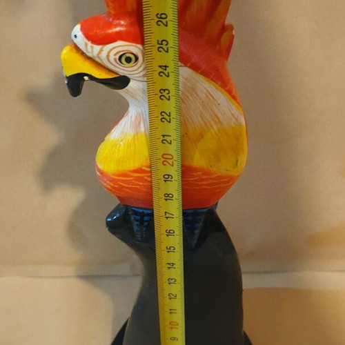 Wooden decorative parrot used