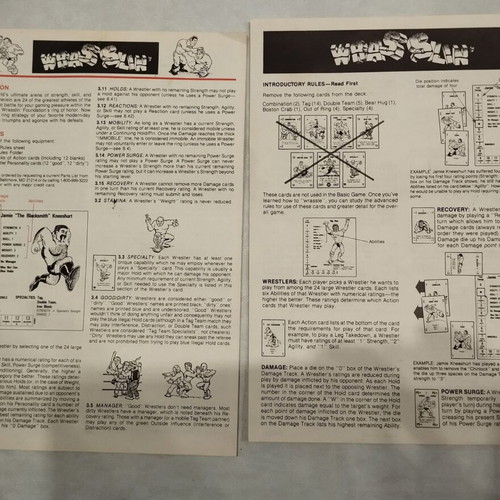 Wrasslin board game by Avalon Hill