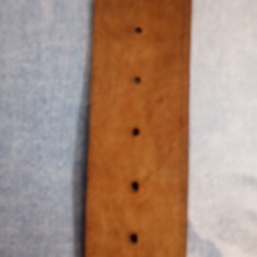 Wide women's leather belt vintage style, brown