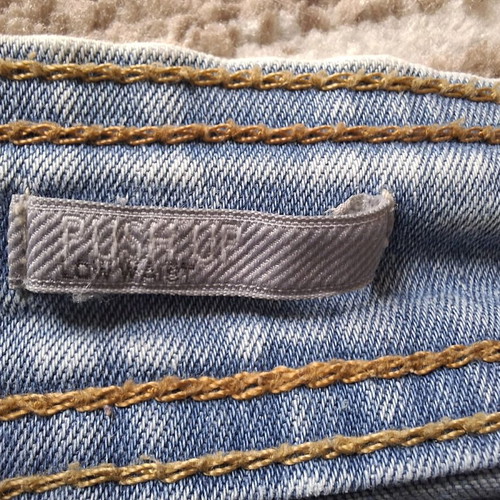 Bershka denim push up jeans used, blue, size XL