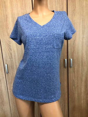 Admiral blue viscose women's T-shirt, size M