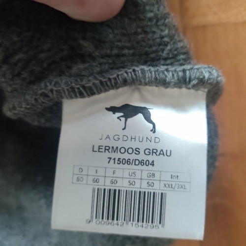 Jagdhund gray 100% wool vest XXL like new