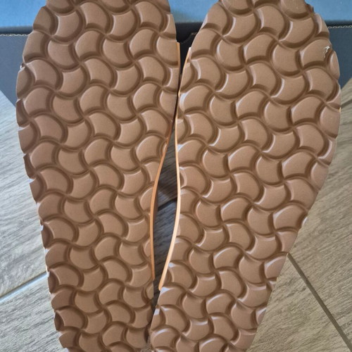 Manebi slide sandals new, orange, size 40