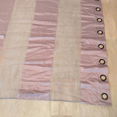 Curtain with rings used, transparent polyester 1.40x2.50