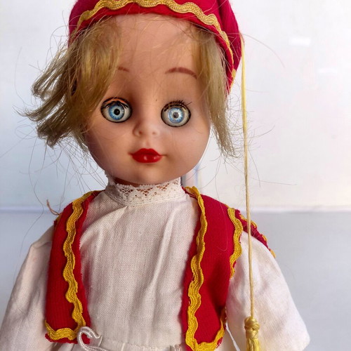 Tsolias Doll Greek Made, 1970s, new