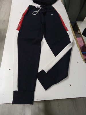 Φόρμα παντελόνι ανδρική τρίχρωμη με λάστιχο και τσέπες καινούργια, μαύρη