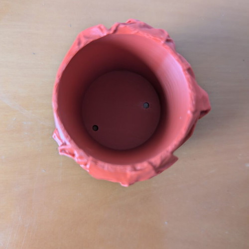 3D Printed Crumpled Paper Shaped Flower Pot 6cm like new