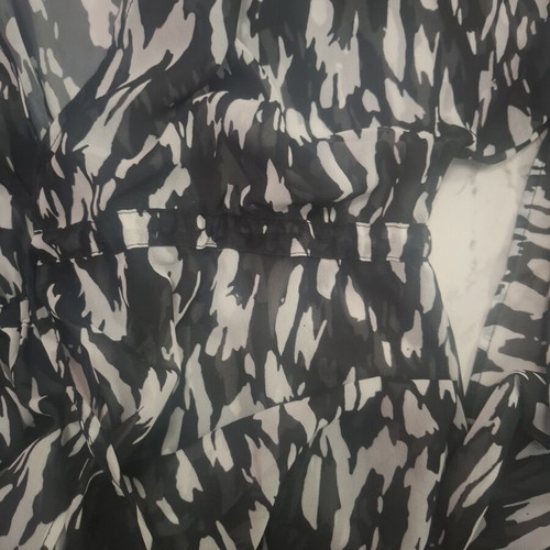Long Sheer Kimono Robe black and white, like new
