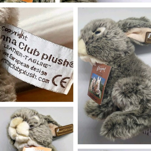 Anna Club Plush Grey Shades Stuffed Bunny New
