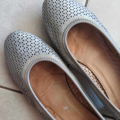 Comfortable Ballerinas Hispanitas in Silver Color