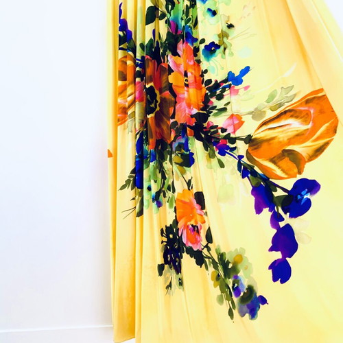 Veloudakis dress new, colorful yellow, size S-M