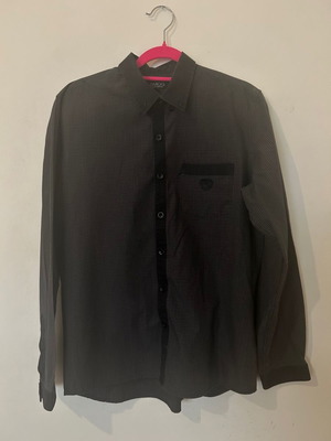 Πουκάμισο Smog μεταχειρισμένο, μακρυμάνικο, slim fit, μέγεθος M, μαύρο