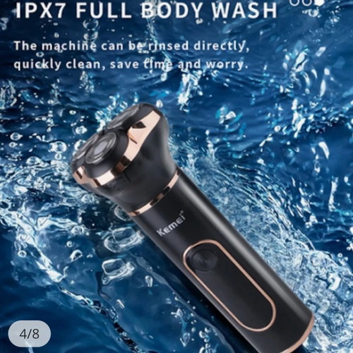 Beard Trimmer 3D electric rechargeable shaver, waterproof IPX7
