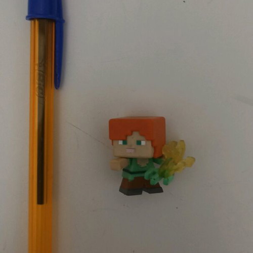 Minecraft Mini Figure Series 15 Alex With Channeling Trident used