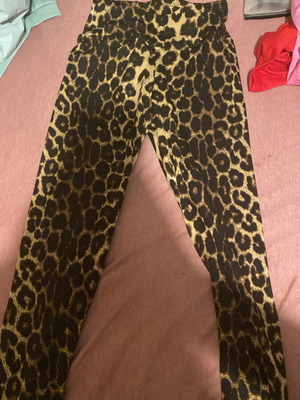 Leopard leggings tight fit, size XS