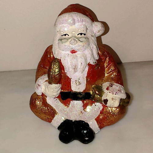 Santa Claus candle used, vintage