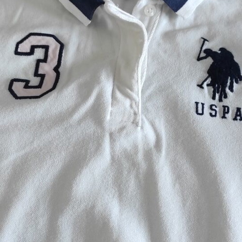 U.S. Polo Assn. dress L like new, white and blue