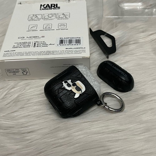 Karl Lagerfeld AirPods 1&2 case used, luxury Karl & Choupette design