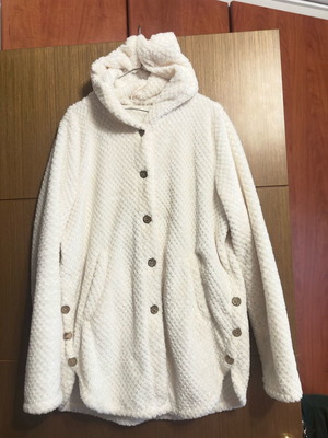 Jacket style coat new, white, size XL