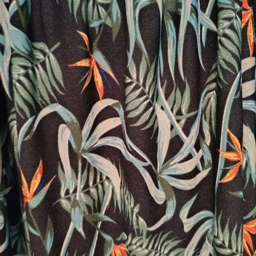 Mango dress small tropical print off-shoulder like new