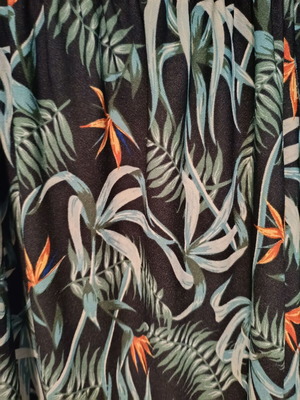 Mango dress small tropical print off-shoulder like new