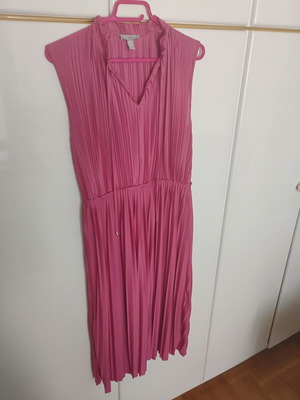 Pleated dress H&M like new, pink, size M