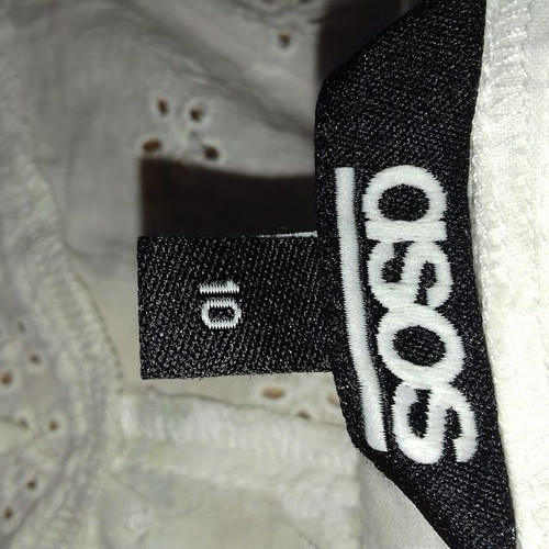 Καλοκαιρινό φόρεμα ASOS S/M βαμβακερό σαν καινούργιο, άσπρο και πράσινο