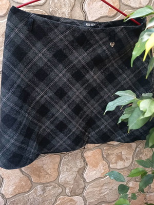 Enzzo mini skirt new, A-line, black and gray, size L