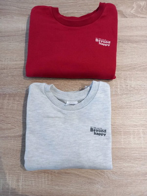 Zara sweatshirts used, pack of 2, size 5-6, grey and burgundy