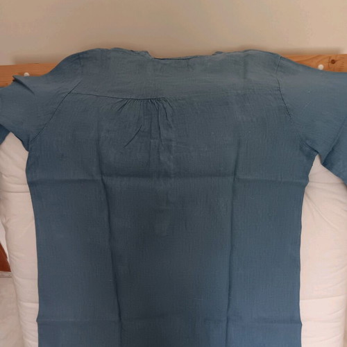 Caftan like new, cotton, one size, light blue