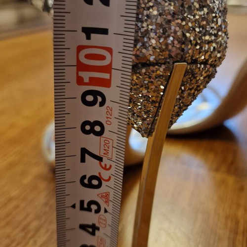 Casadei silver T-strap sandals like new, size 37, stiletto heel