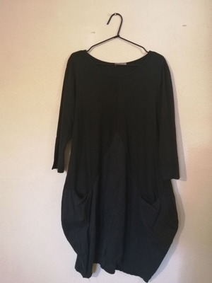 Black midi dress like new, cotton m45-l103