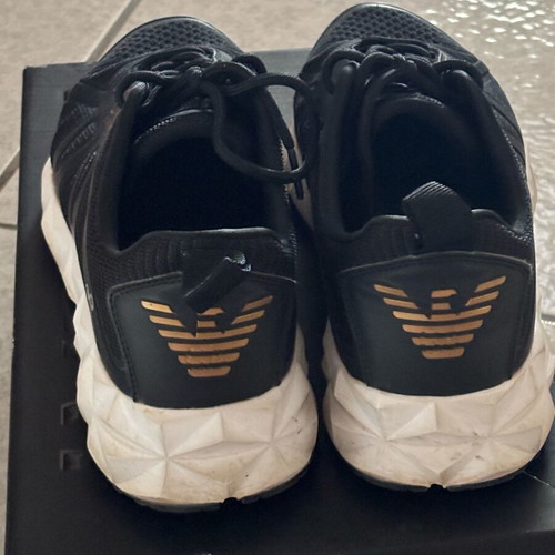 Emporio Armani athletic shoes used, size 40 and 2/3, black
