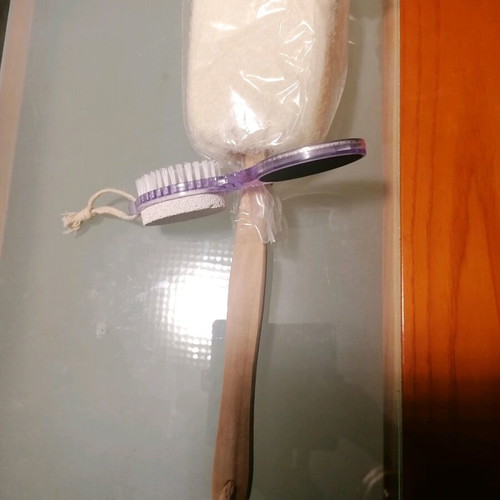Back brush and multi-purpose heel brush like new