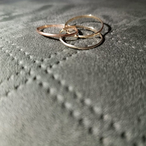 Trivero ring like new, 14k gold with three tones
