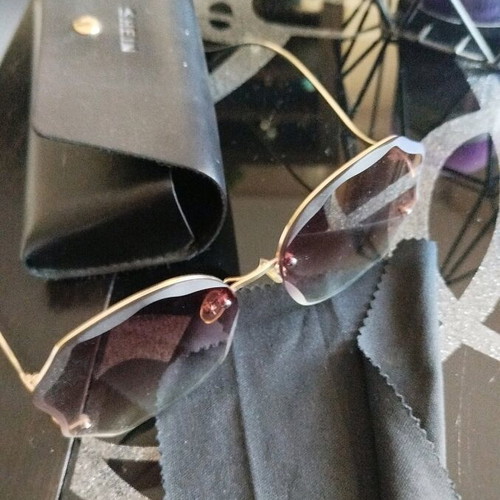 Shein asymmetrical sunglasses like new, beige