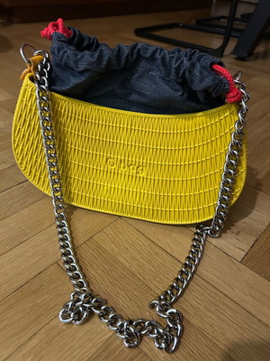 O bag yellow shoulder bag like new