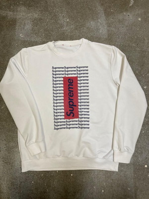 Supreme sweater M white with box logo print