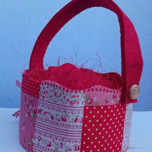 Fabric decorative basket for Easter eggs like new