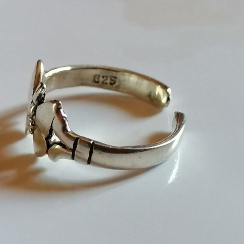 925 Silver Butterfly Toe Ring new, silver