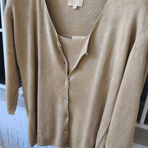 Set jacket and blouse beige like new