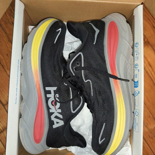 Hoka One One running shoes like new, size 41.5, black and gray