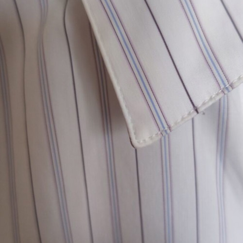 Lacoste men's dress shirt like new, size XL, white with blue and lilac stripes